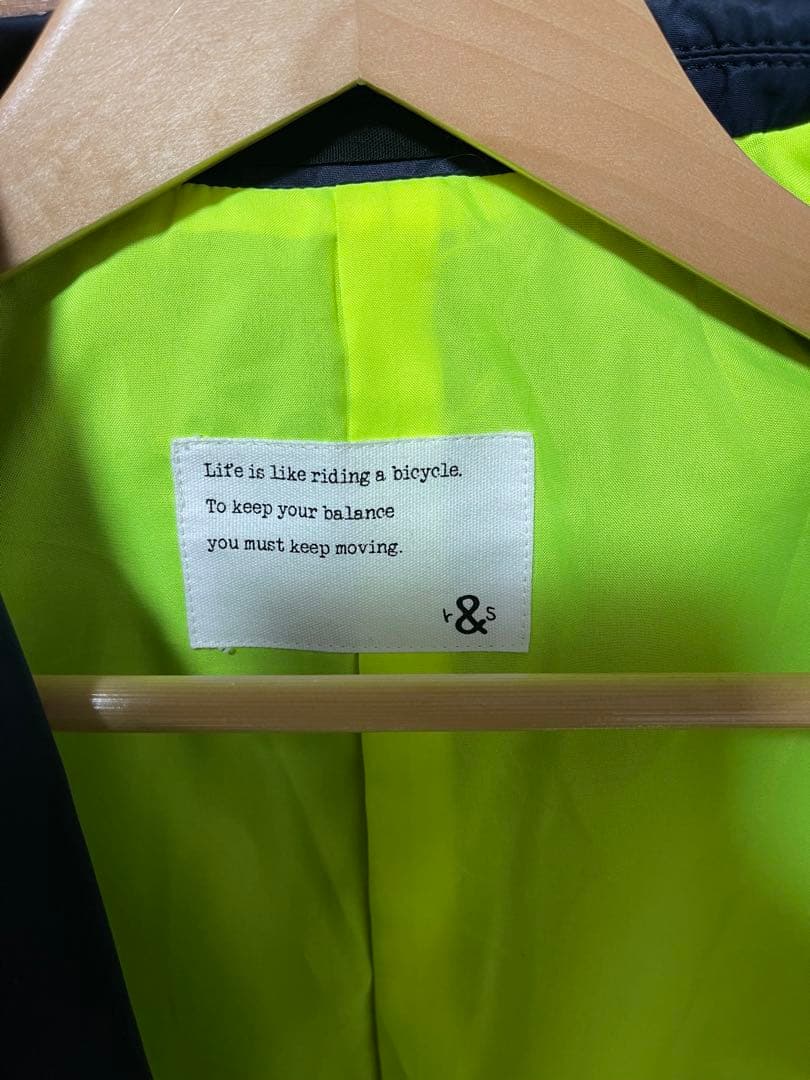 rough&swell MA1スタイルジャケット 紺&ライムイエロー Mサイズ