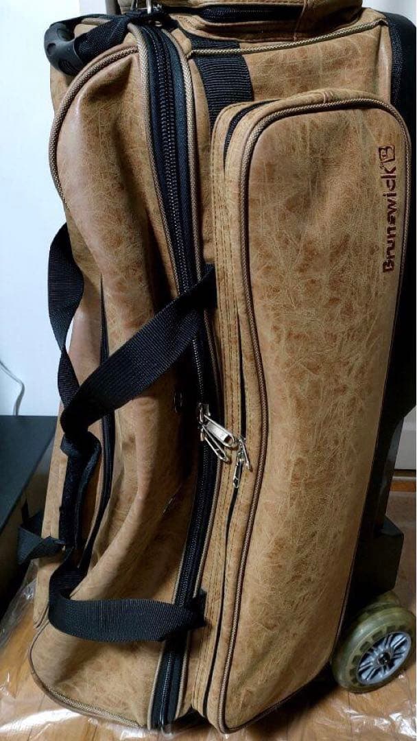 【廃盤品】未使用 ブランズウィック　3ボールバッグ　ブラウン　キャリーバッグ