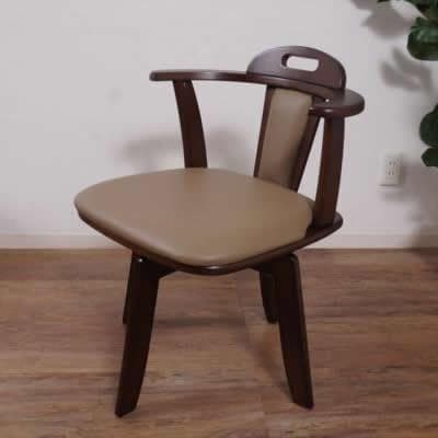 力也さま専用　2脚セット 360°回転式　天然木ダイニングチェア　 肘掛け付き