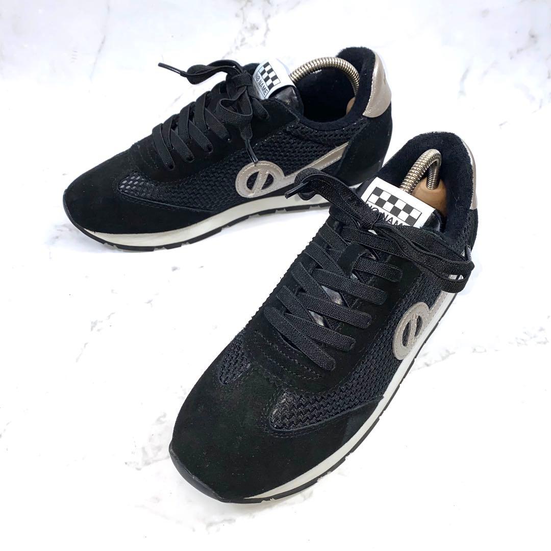 【新品級】NO NAME CITY RUN 軽量 スニーカー ブラック 38