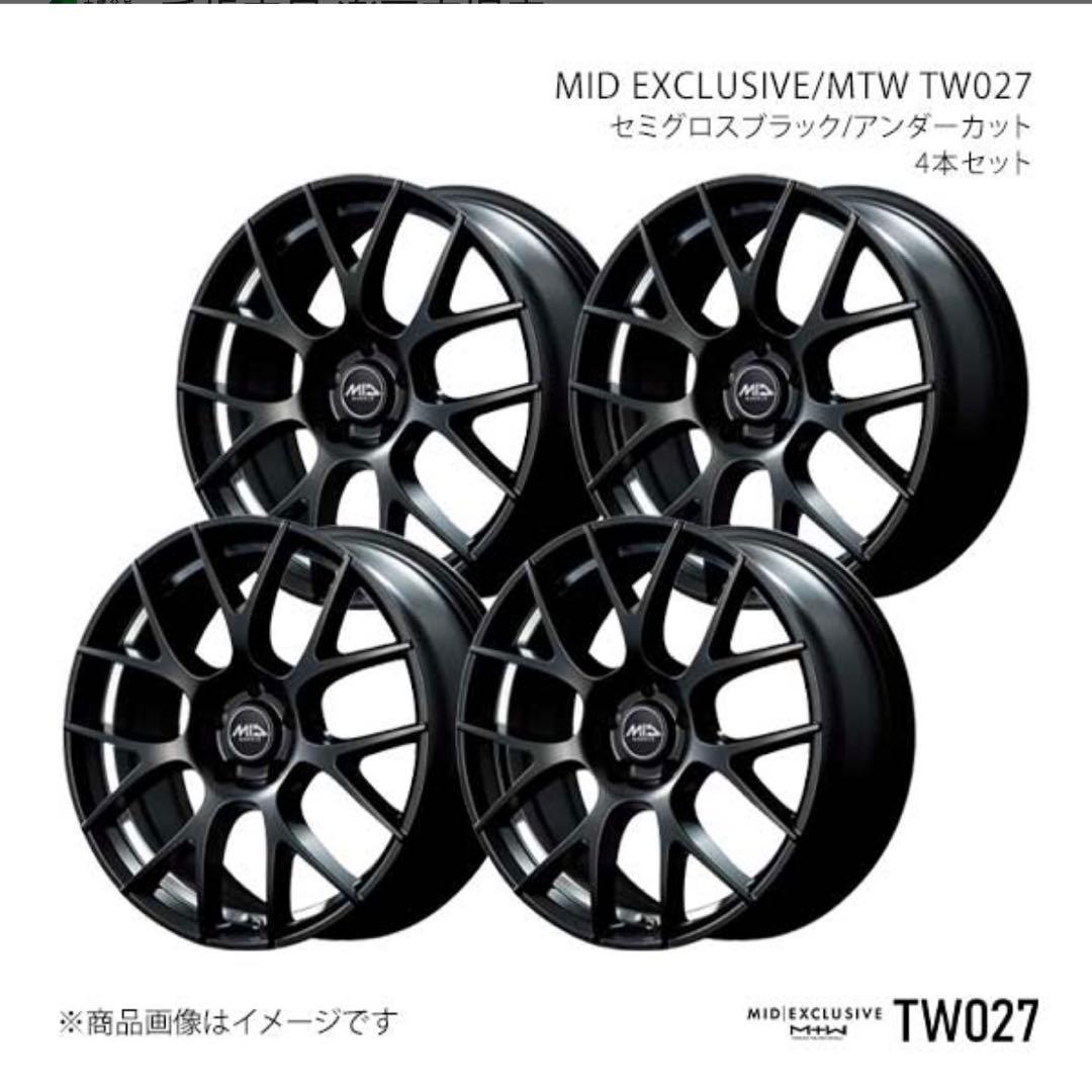 テスラホイールMID TW027 マットブラック 4本セット