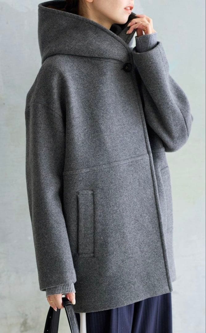 JOURNAL STANDARD フード付きウールコート 38