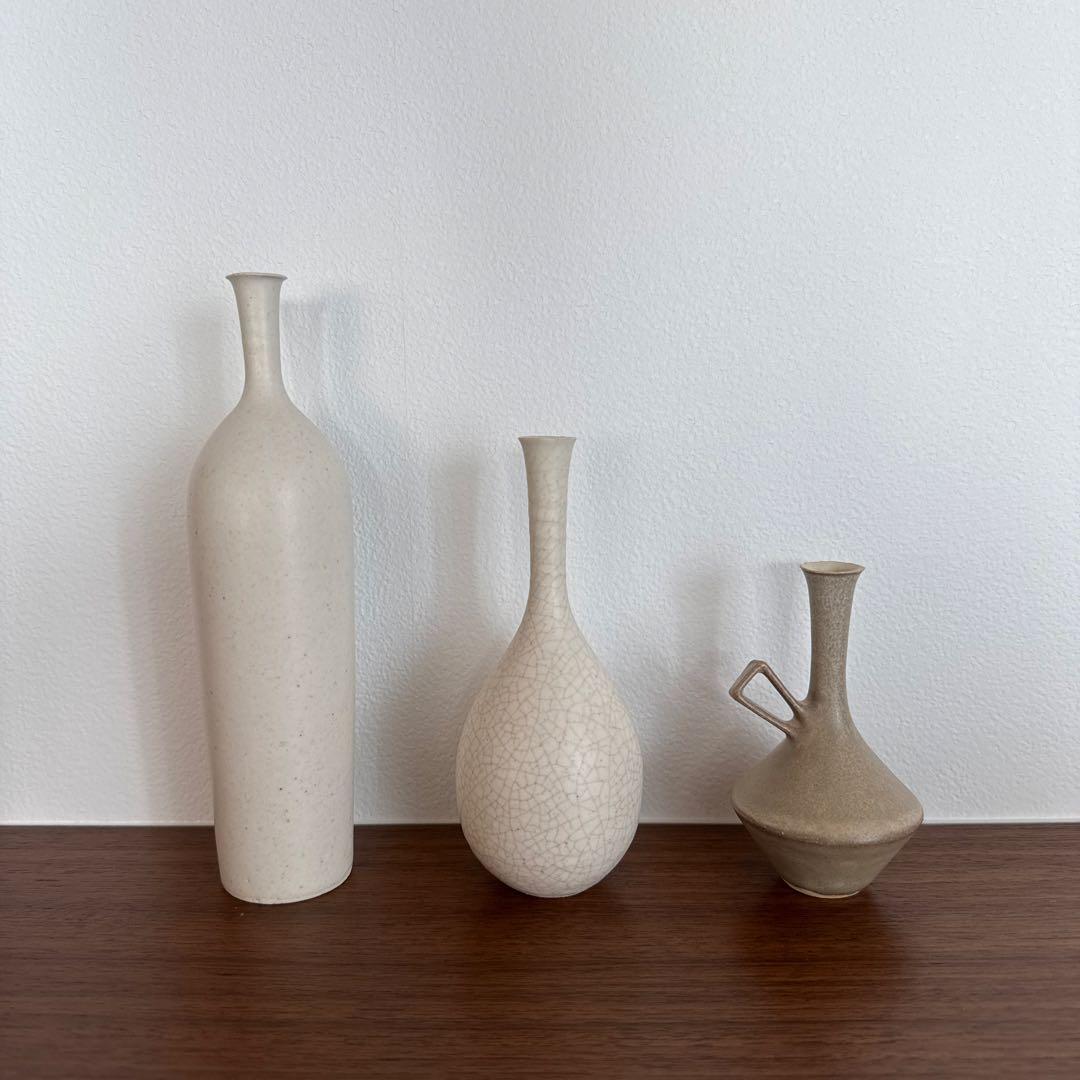 和田麻美子　花瓶　フラワーベース　一輪挿し 3点セット