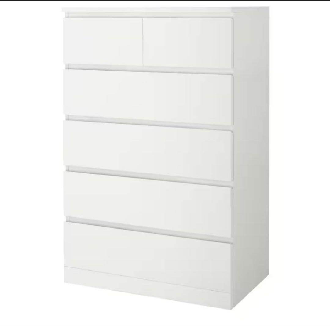 【送料込】IKEA マルム チェスト 洋タンス　5段　引き出し6つ