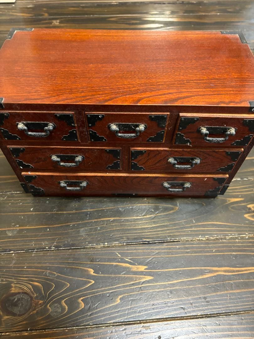 和風レトロ　木製　卓上　小物入れ