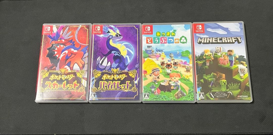 ポケモンスカーレットバイオレット　あつまれどうぶつの森　マインクラフト　スイッチ