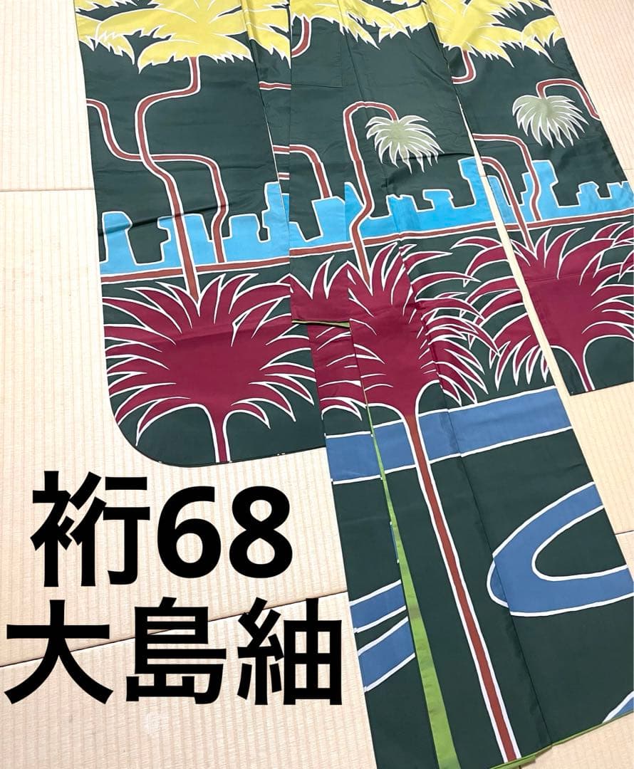 Misaobaa 珍品 大島紬 振袖 モダン 染め