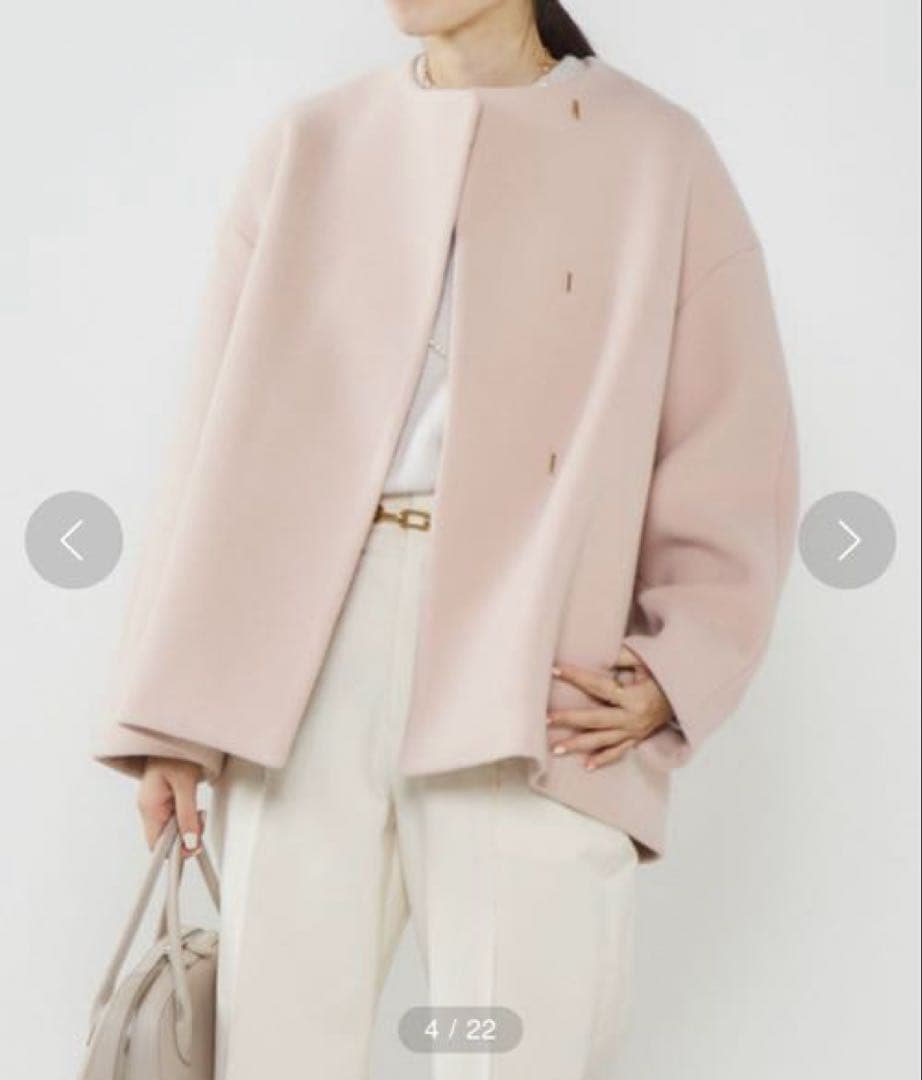 martiniqueマルティニーク メルトンショートコート ピンク