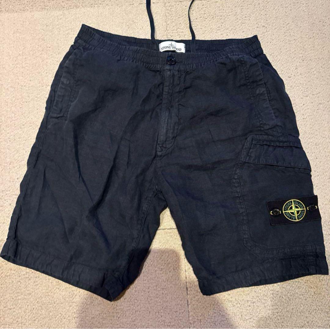 stone  ストーンアイランド　ハーフパンツ　ネイビー
