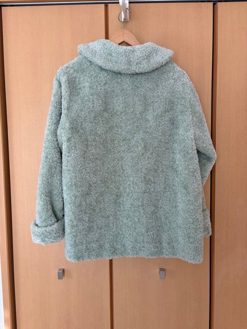 ruby and you ファーライクテディジャケット ミントグリーン