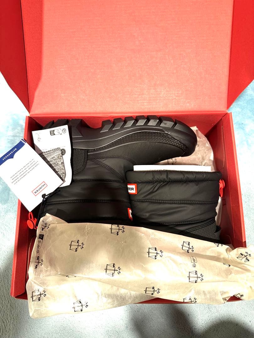 新品未使用 超人気HUNTER ハンター スノーブーツ 防寒 黒UK5 24cm