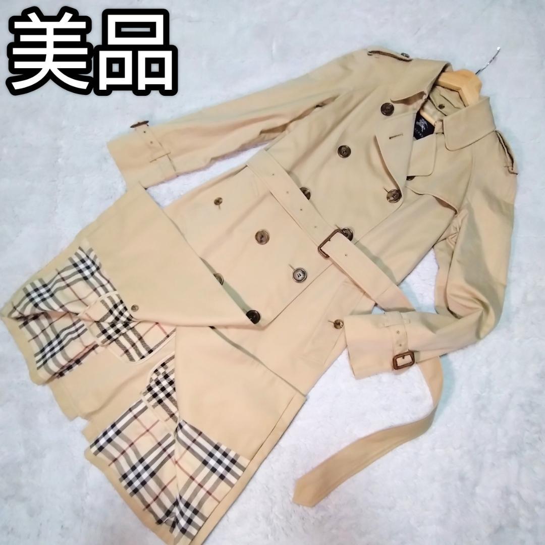 バーバリーロンドン　トレンチコート38　ステンカラーコートセット商品ノバチェック