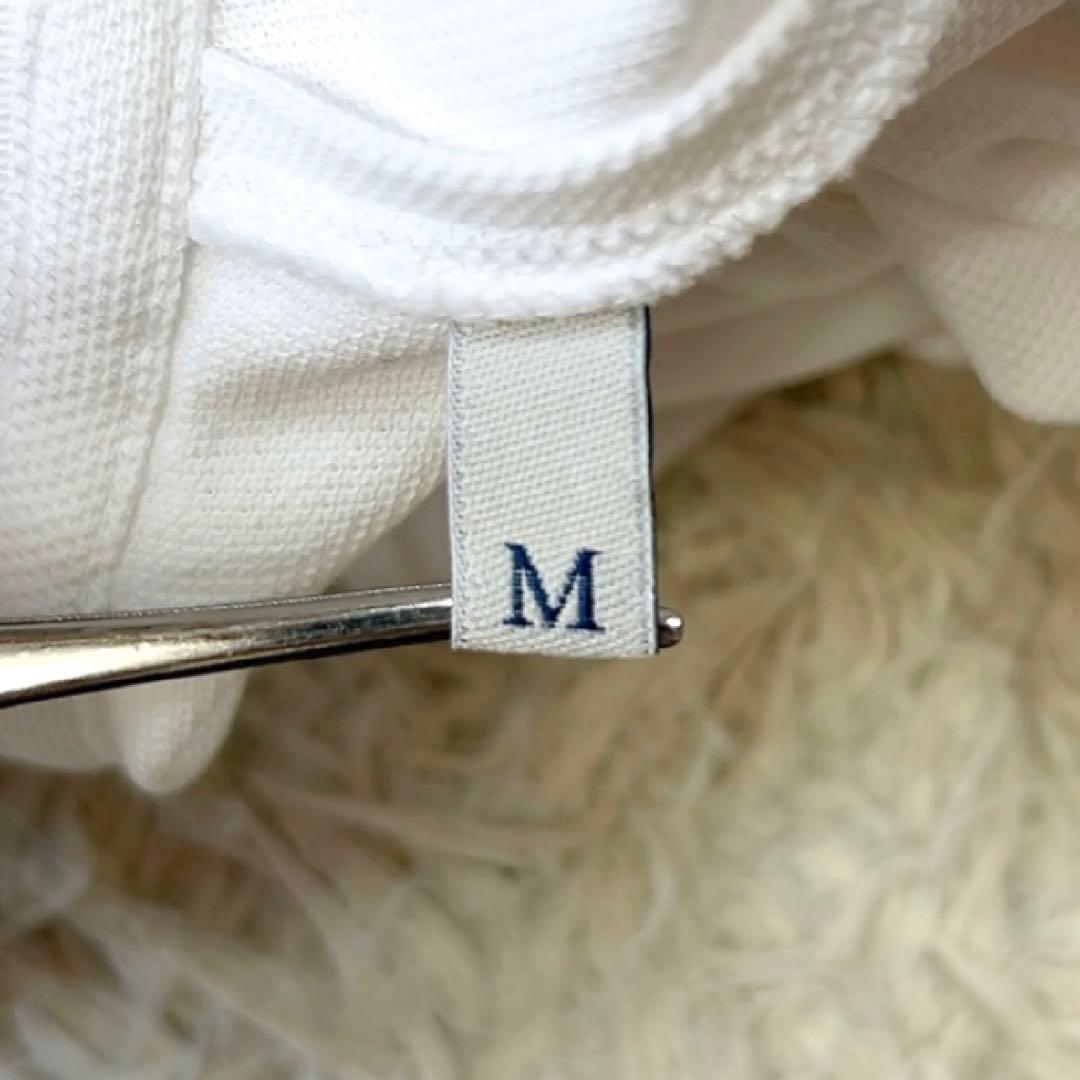 【22年モデル】モンクレール 半袖 ポロシャツ 胸ロゴ ワッペン M ホワイト