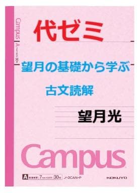 【代ゼミ】『望月の基礎から学ぶ古文読解　望月光先生　第1回授業ノート』　　+α