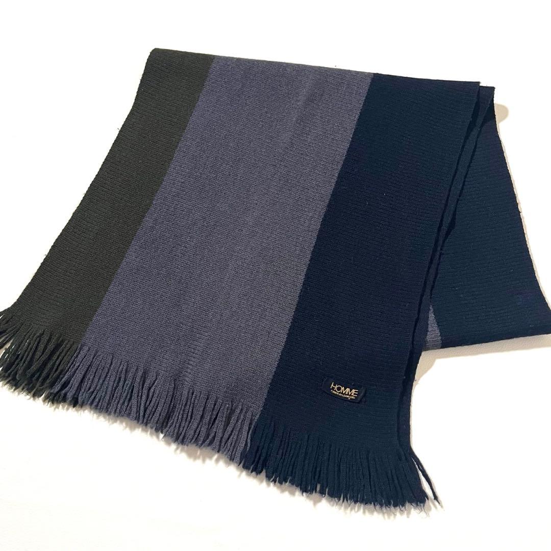 【80s】コムデギャルソンオム　マフラー　デカオム　トリコロール　アーカイブ