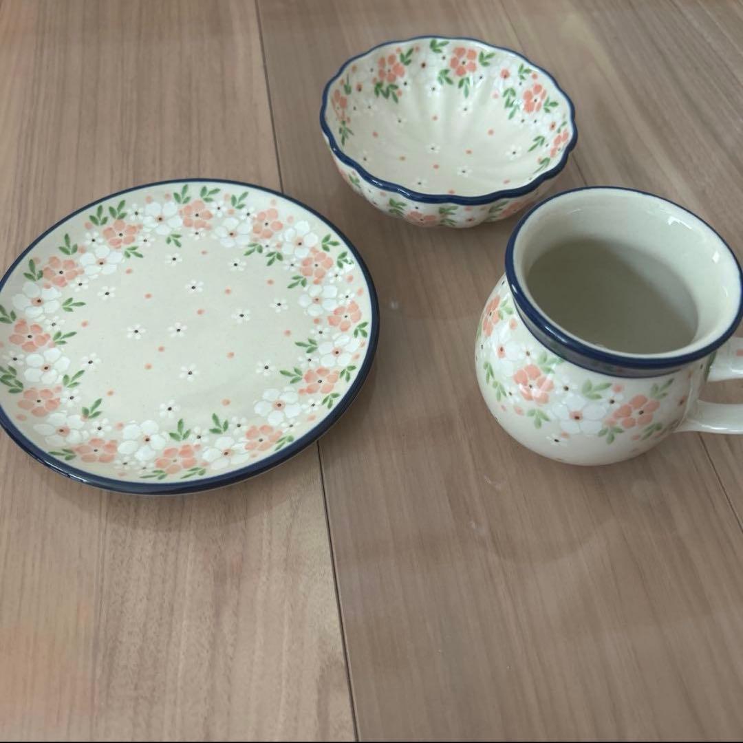 ポーリッシュポタリー　ツェラミカ　ポーランド食器　プレート　マグカップ　セット