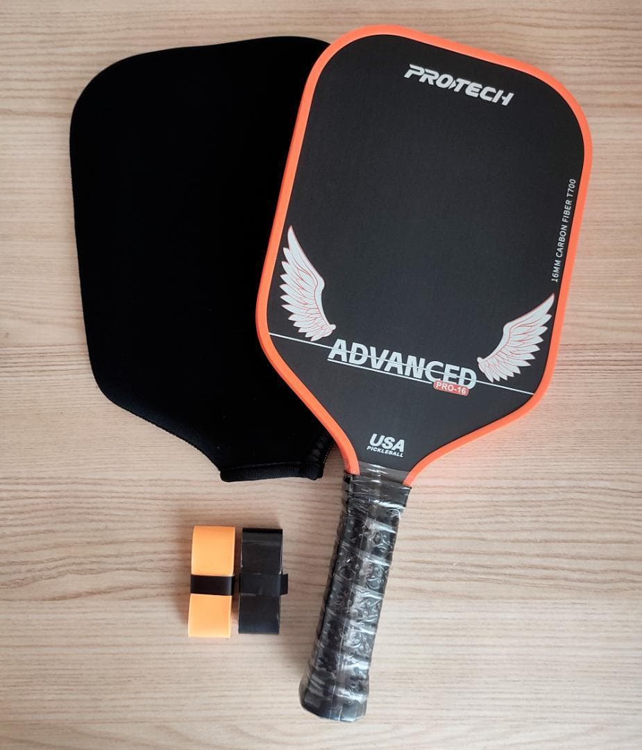 ピックルボール パドル ADVANCED T700生カーボンファイバー 炎色