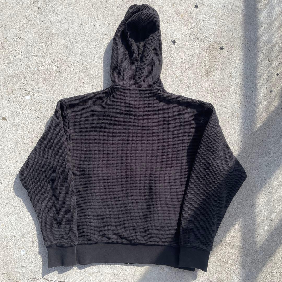 トップス stussy double layer waffle zip hoodie