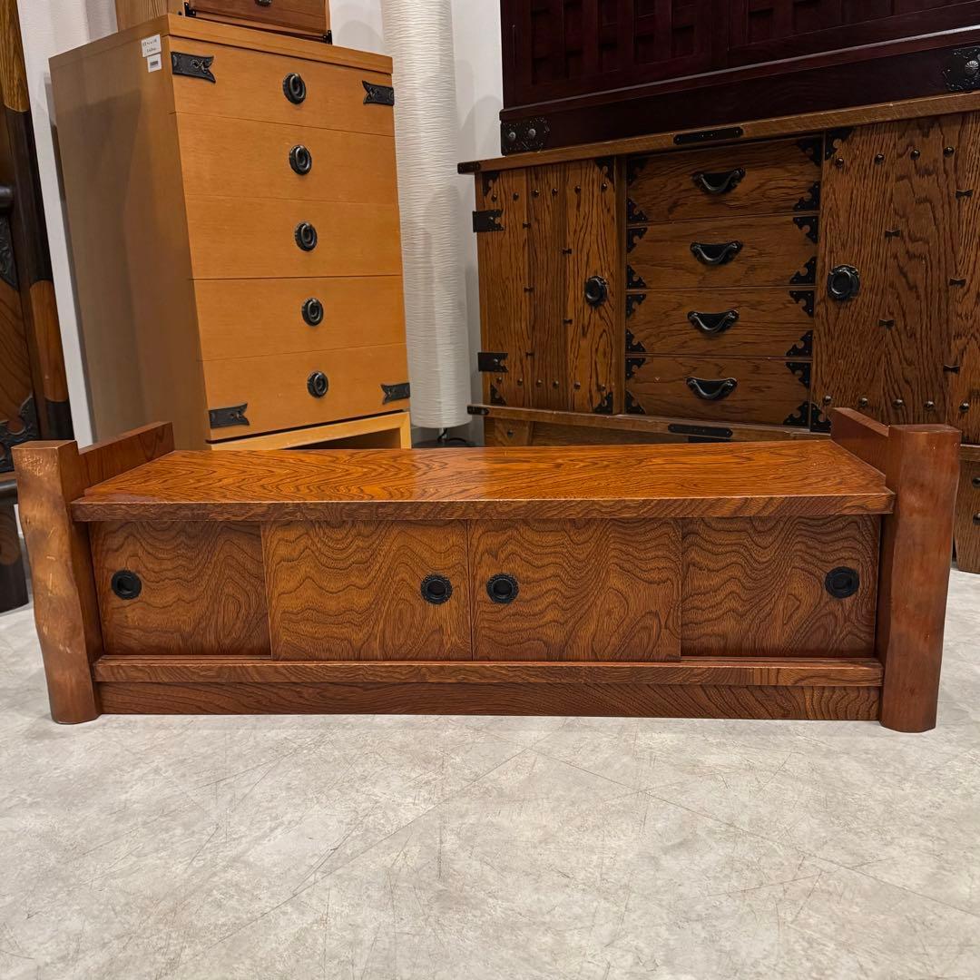 天然木 国産 ケヤキ材 置き床 飾り台 ヴィンテージ