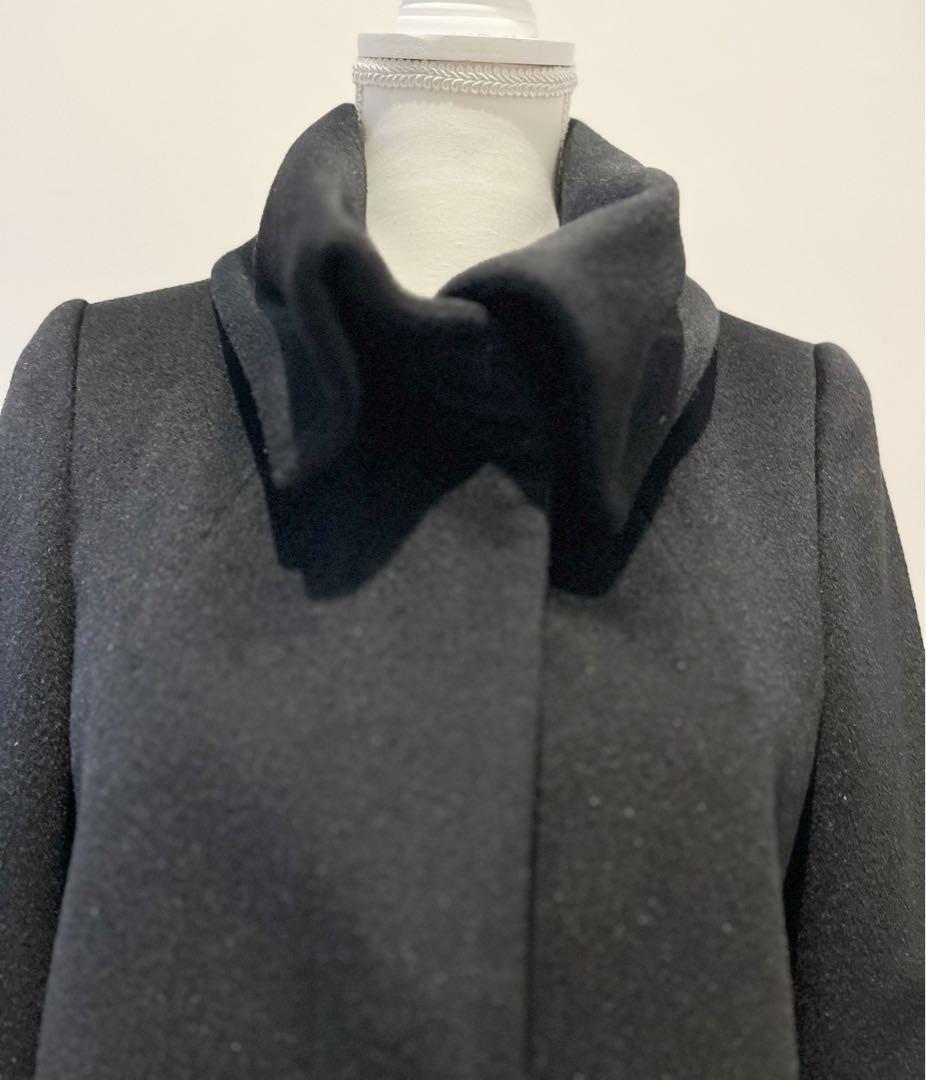 マックスマーラ コート 白タグ ウール アルパカ混　黒 コート　レディース　M