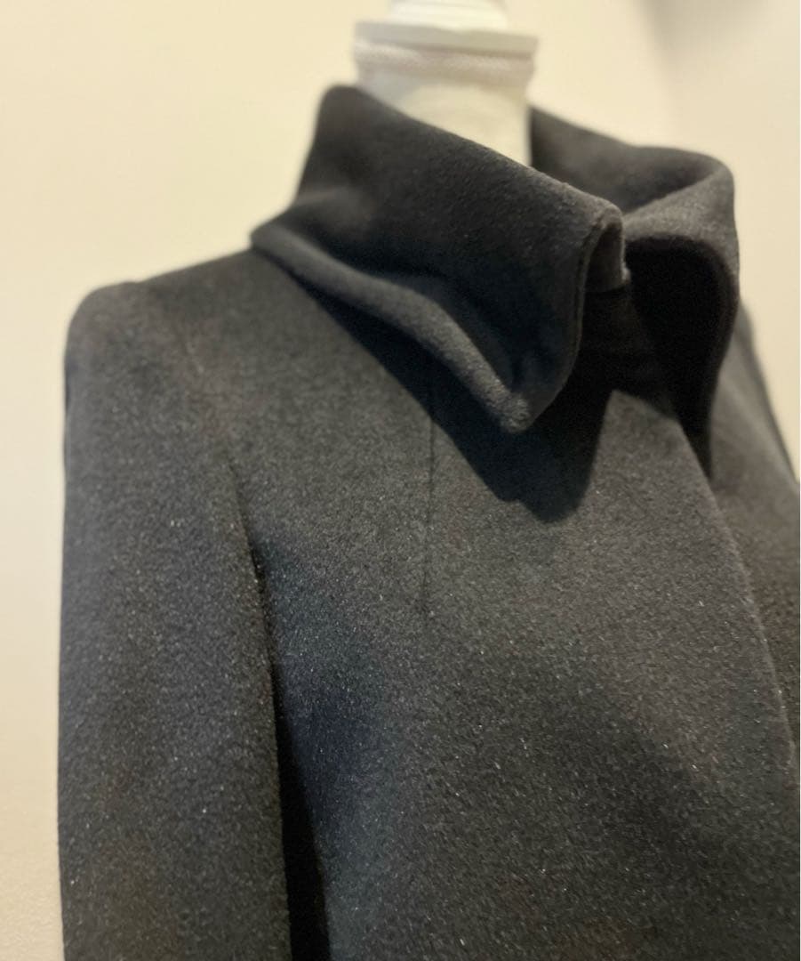 マックスマーラ コート 白タグ ウール アルパカ混　黒 コート　レディース　M