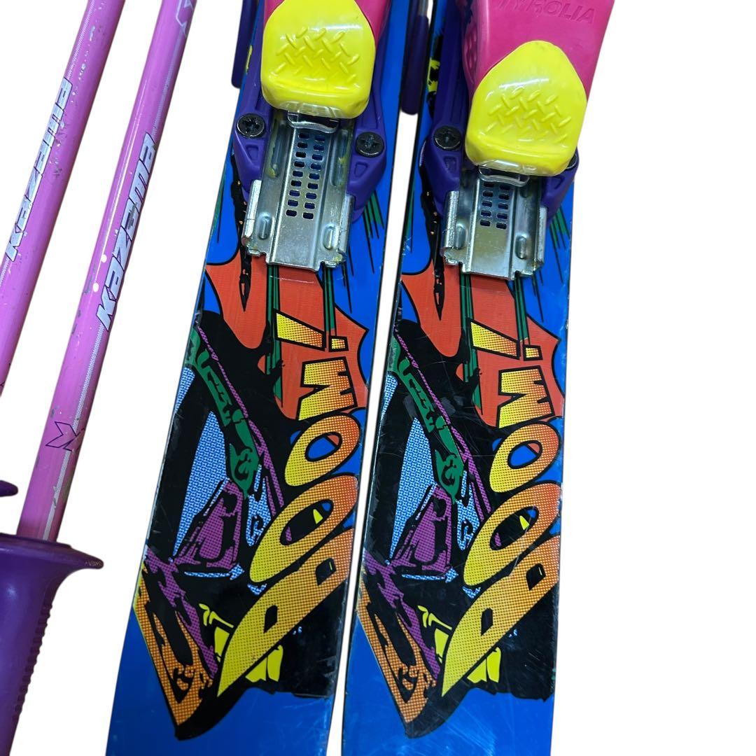 ⑤erbacher スキー板 ブーツストックジュニア3点セット青色 ⭐︎100cm