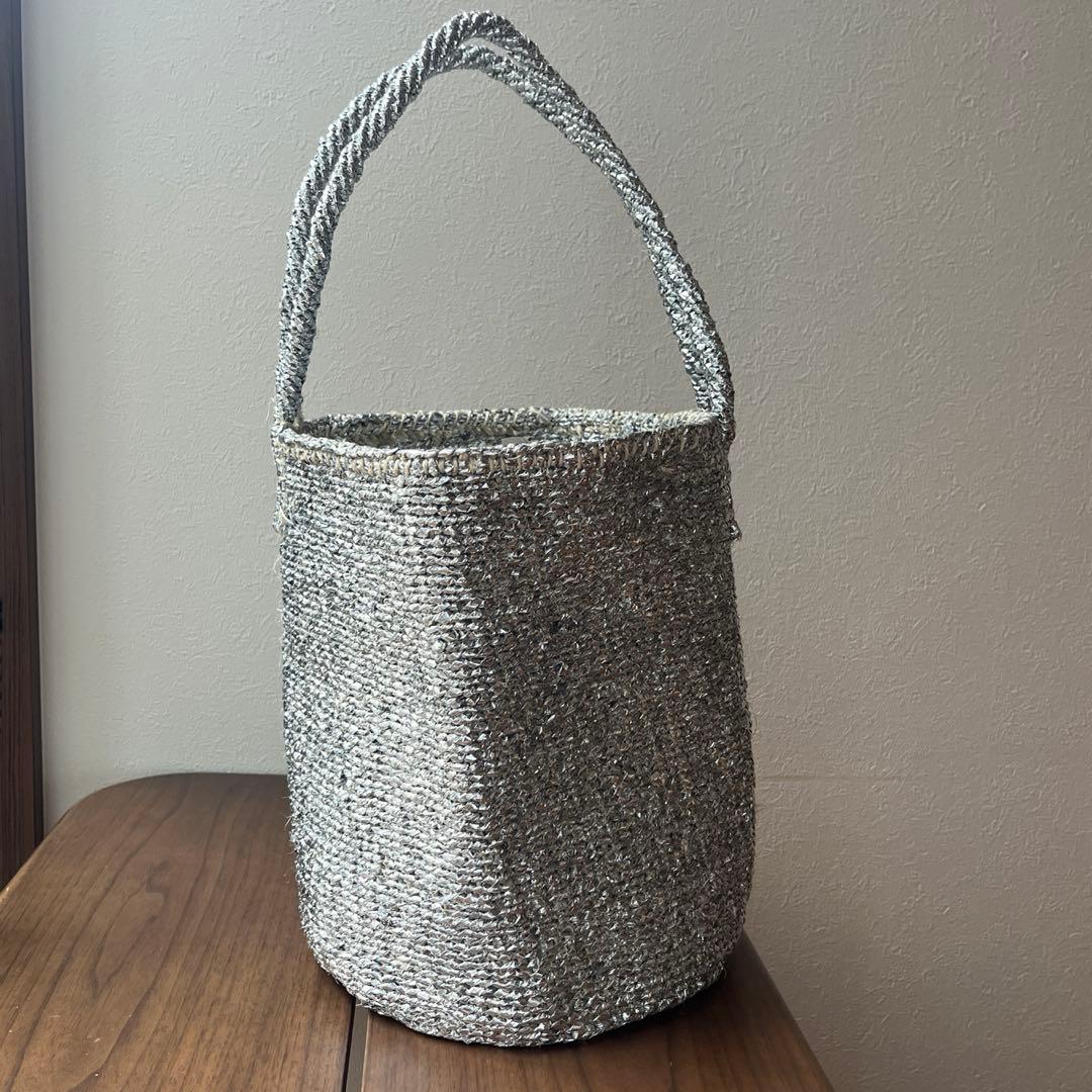 【未使用】RECTANGLE シルバーバスケット スモールショルダー