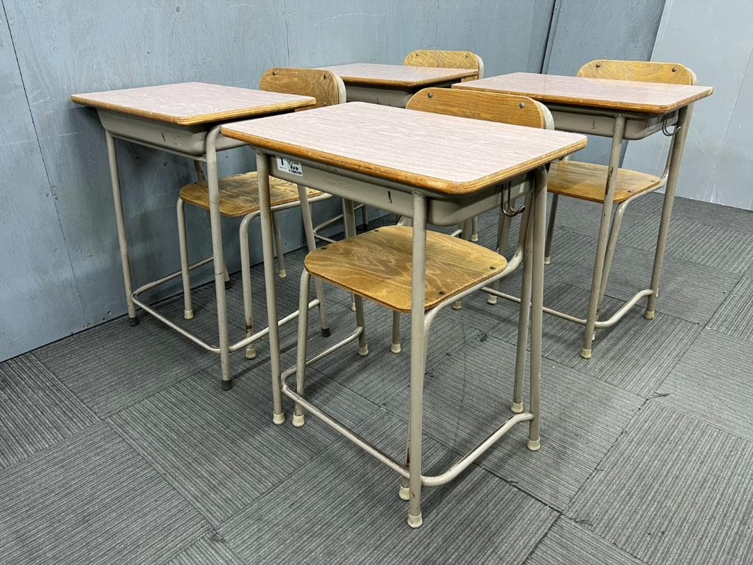 822◆自社便対応地域あり◆学童机・学童椅子4組(新JIS5.5号)学校学習塾