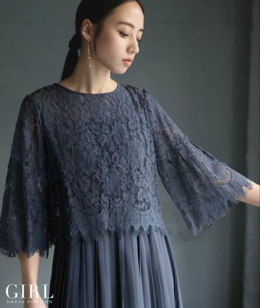 新品未使用 タグ付き☆GIRL パーティードレス BLUE 2L