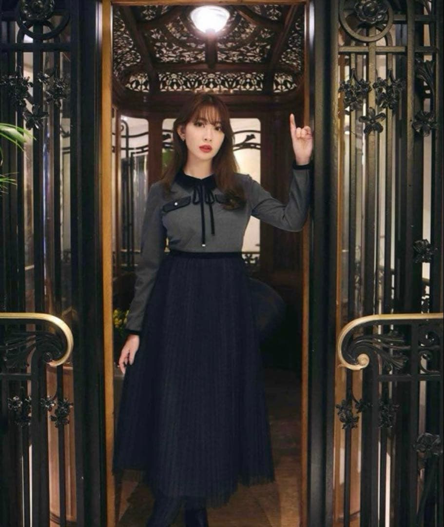 Garnier Pleated Dress ワンピース　herlipto