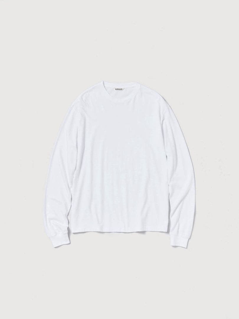 AURALEE オーラリー SEAMLESS L/S TEE ロンT ホワイト