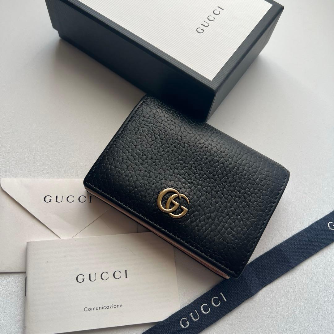78 美品 GUCCI グッチ マーモント 2つ折り財布