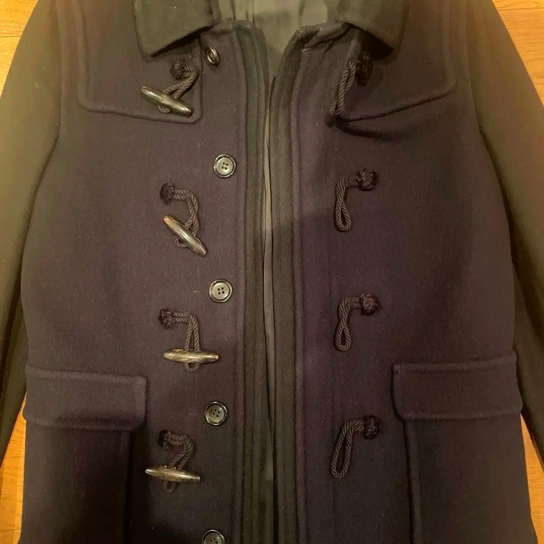 コムデギャルソンオムプリュス　ドッキングダッフルコート　黒X濃紺