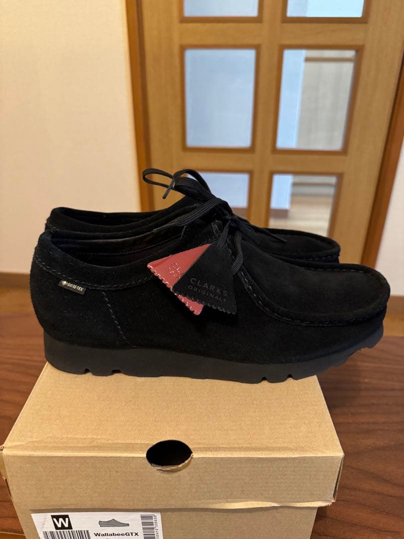 Clarks WallabeeGTX ブラックスエード 27 cm