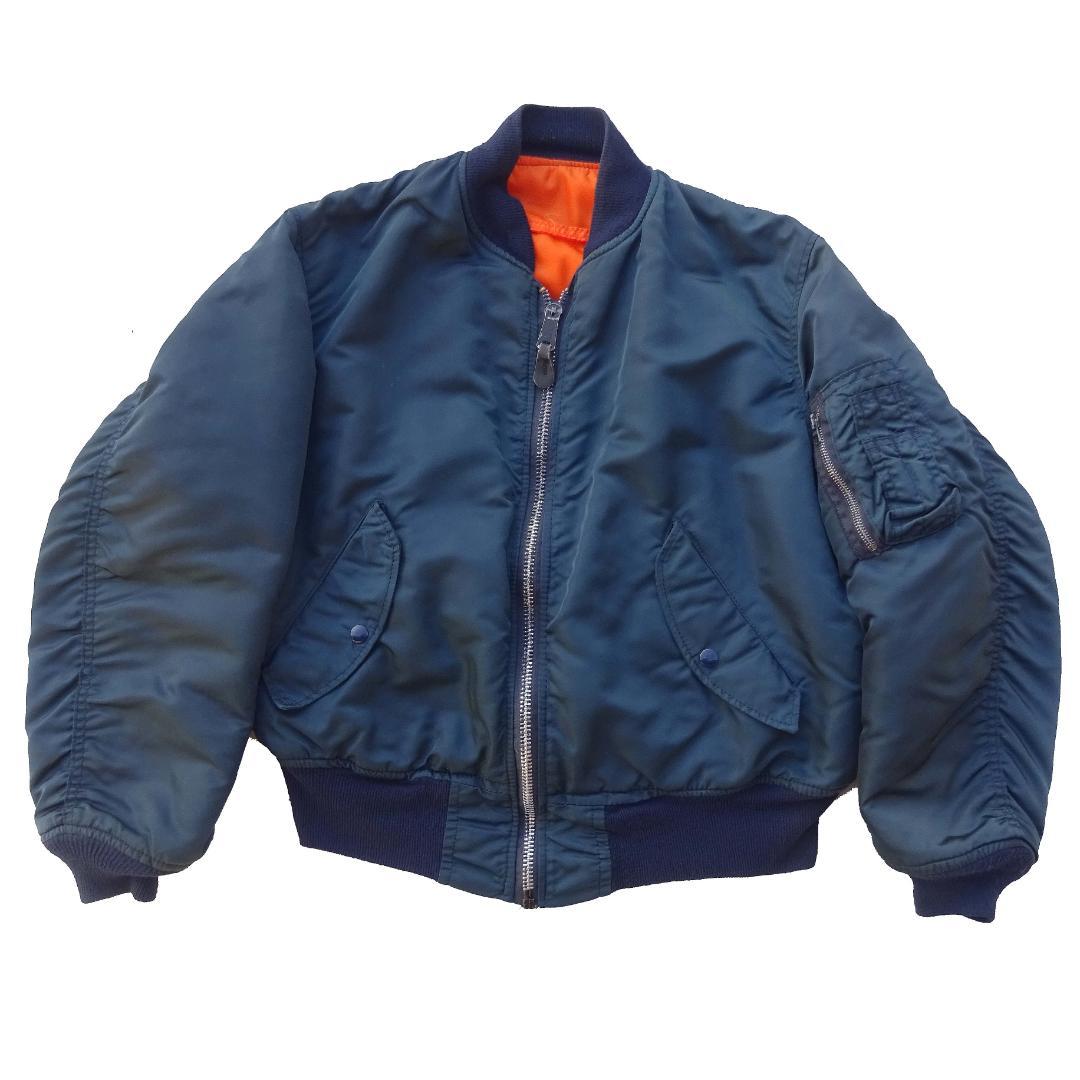 USA製80s当時物ALPHA アルファフライトジャケットMA-1ネイビーM