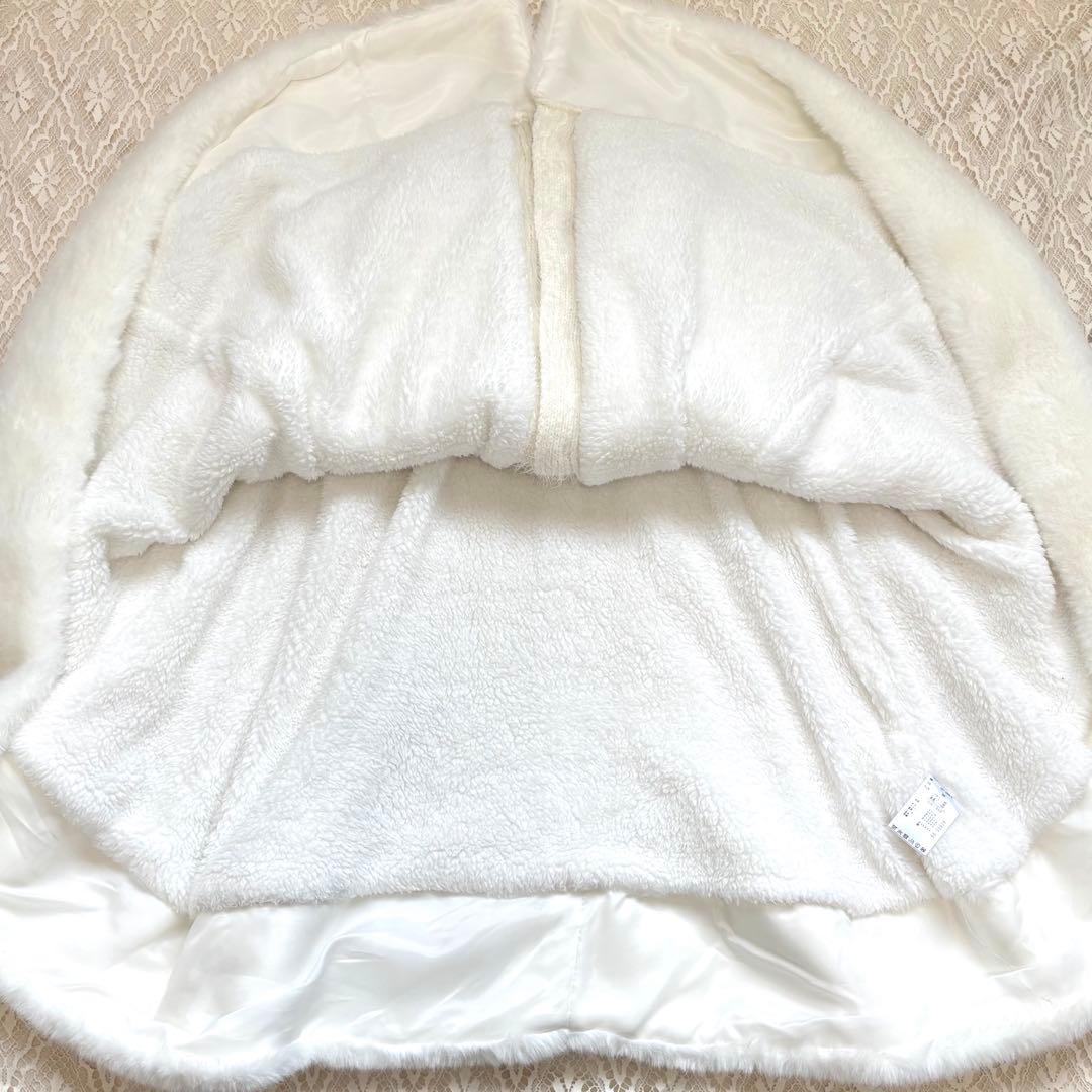 リズリサ LIZLISA リボンニットファーポンチョフェアリーグランジバレエコア