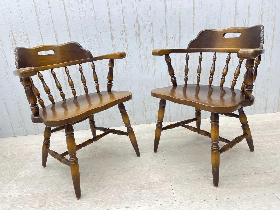 飛騨産業 キツツキ ウィンザーチェア ダイニングチェア 椅子 2脚 まとめて