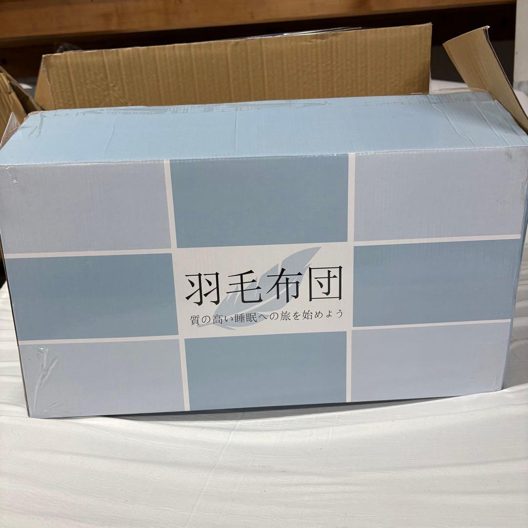 61新品開封済み　羽毛布団　シングル掛け布団　100％羽毛1.4kg　RDS認証